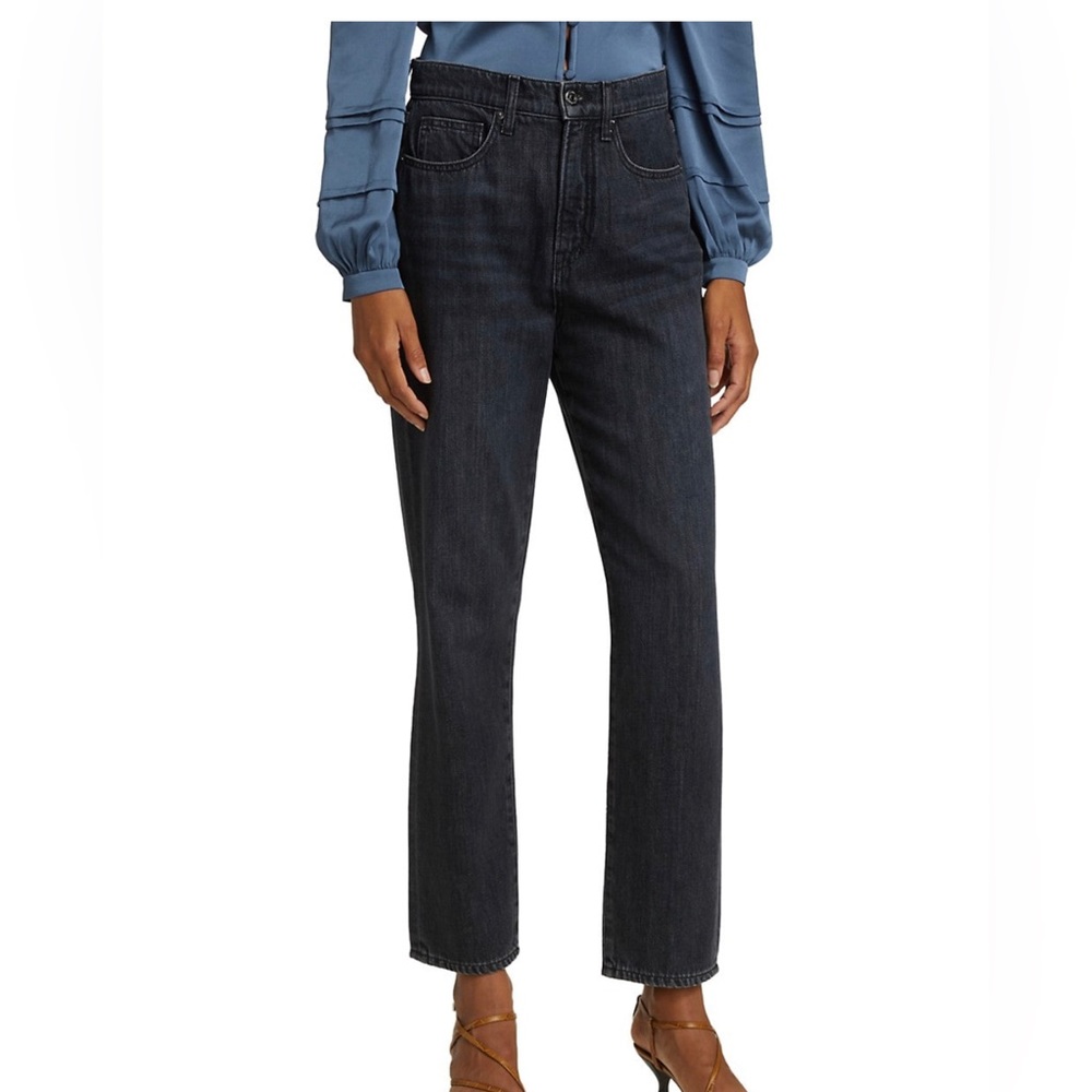 Veronica Beard Black Blake high rise straight jeans